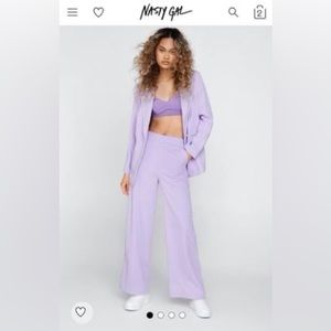 Nasty Gal Satin Tailored Suit